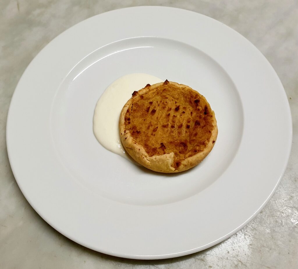 Torta di patate con fonduta di robiola