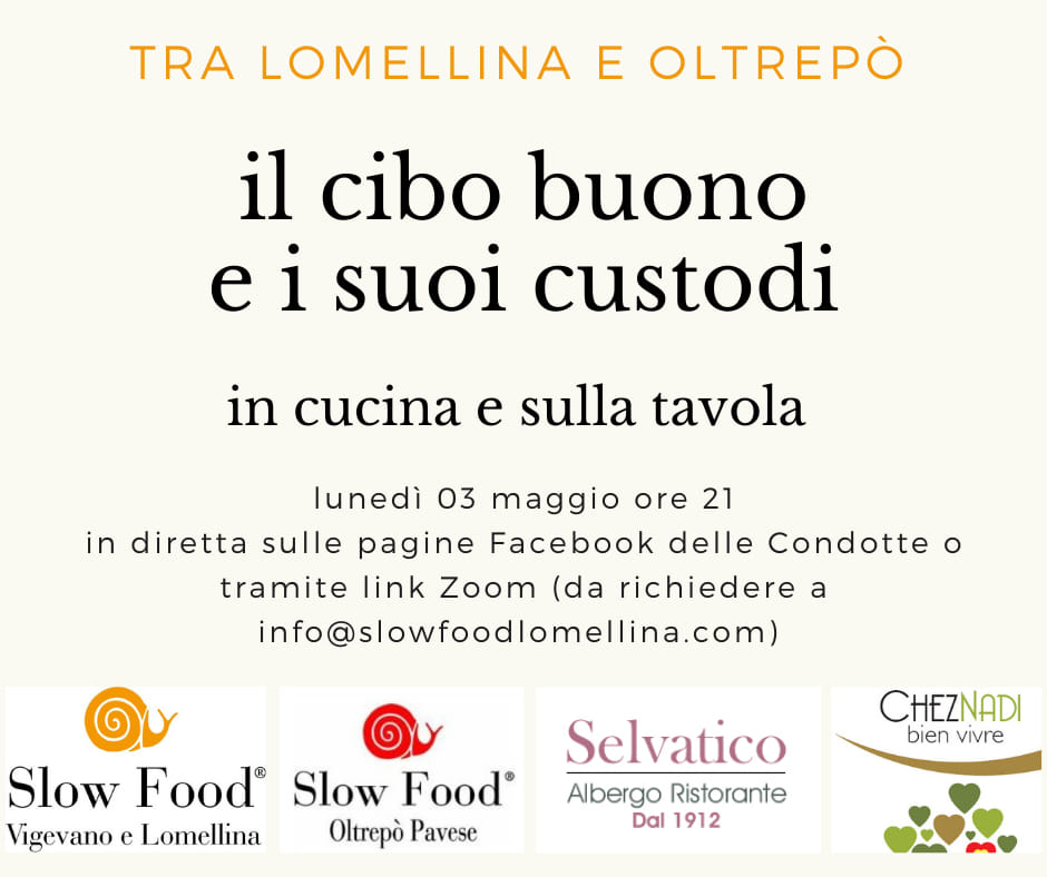 Locandina evento "il cibo buono e i suoi custodi"